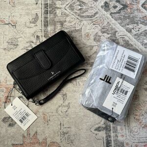 NWT London Fog Felicity Pebble Vegan Leather Wallet Wristlet